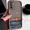 Чехол «Закат на море» для Samsung Galaxy S25 Ultra Plus S24 S23 S22 S21 S20 FE A73 A72 A71 A56 A55 A54 5G A52 A52S A51 4G