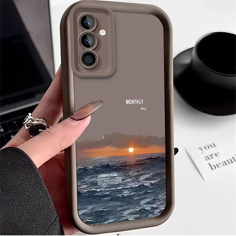 Чехол «Закат на море» для Samsung Galaxy S25 Ultra Plus S24 S23 S22 S21 S20 FE A73 A72 A71 A56 A55 A54 5G A52 A52S A51 4G