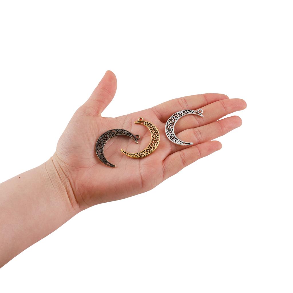 10 шт. 30x40 мм античное тибетское серебро Цвет Луна Подвески Браслет Ожерелье Подвеска DIY Ремесла Изготовление Ювелирных Изделий Аксессуары