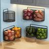 1/2/3 Grids Wall Mounted Storage Basket Large Capacity Comb Storage Bucket Kitchen Shelf  Bathroom