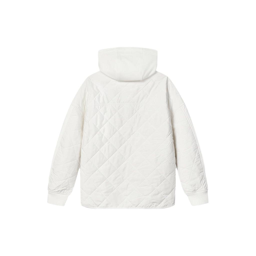 Fila Однотонная повседневная вязаная куртка с капюшоном Женские куртки Облачно-грибной-белый F11W418502F-WT