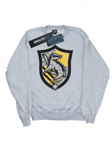 Harry Potter Mens Hufflepuff Crest Flat Sweatshirt