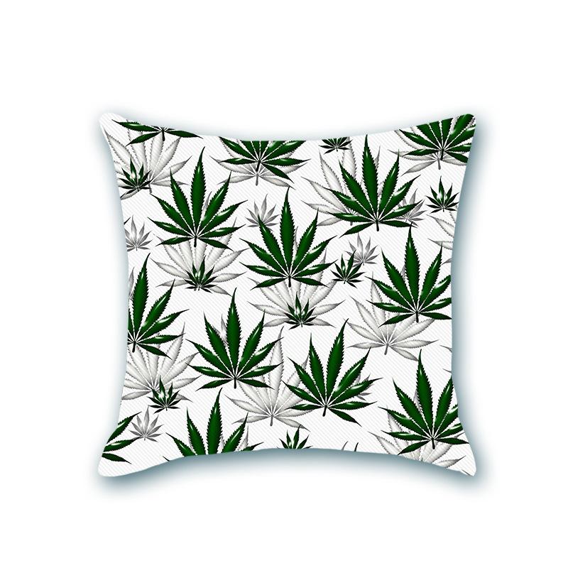 New Plant Print Decorative Imitation Super Soft Pillow Case Nordic Floral Sofa Office Bedside Cushion Cover