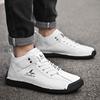 New 2025 Handmade Leather Men Boots Man Breathable Casual Leather Shoes Design Sneakers Men Ankle Boots Breathable Outdoor Boats