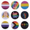 Clothing Tinplate Pins Denim Rainbow Brooch Collar Pin Gay Badge LGBT Brooches
