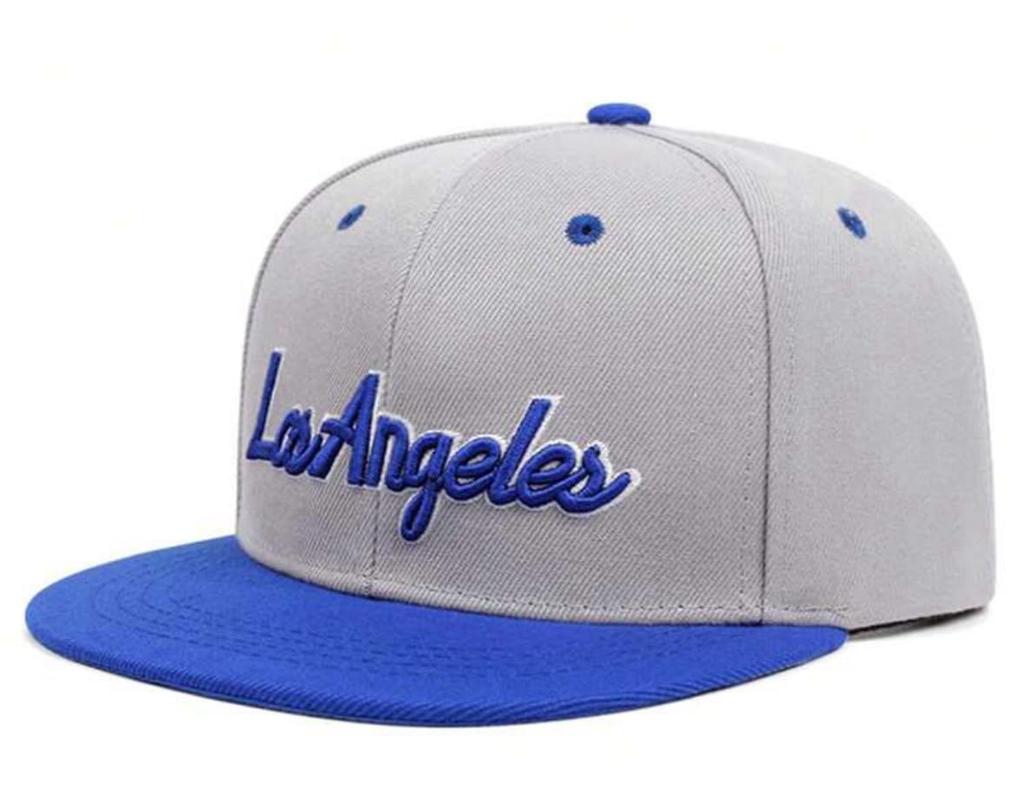 Sproutsy Men's Baseball Cap, Stylish, Street Casual, Popular Flat Cap, Los Angeles (Gray)