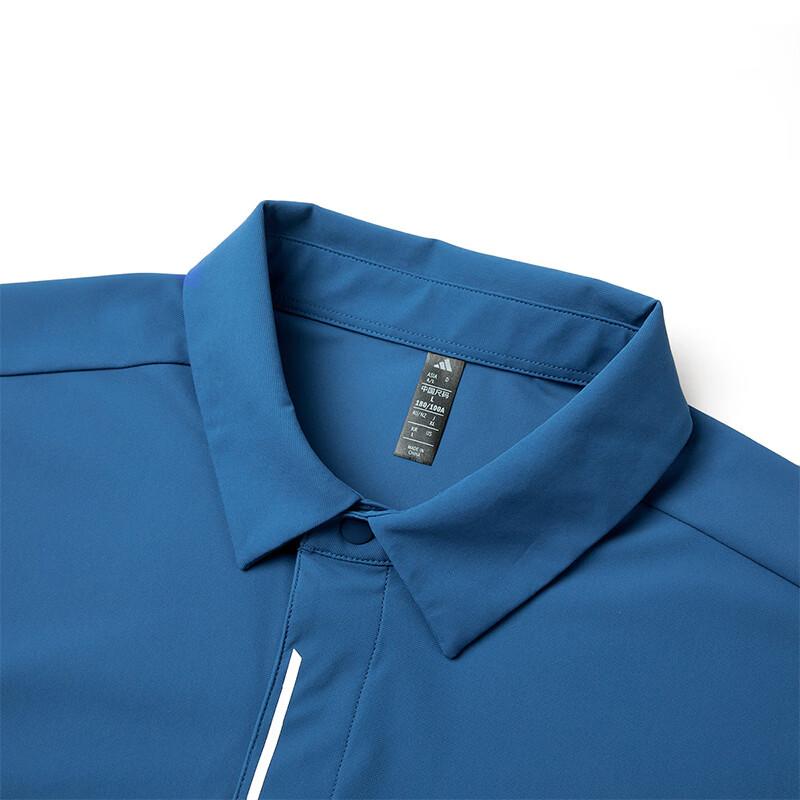 Adidas Men's Summer Quick-Dry Breathable Lightweight Loose Fit Blue Short Sleeve Polo T-Shirt