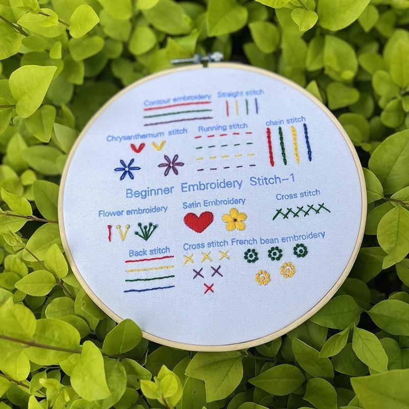 3 шт. Набор для вышивки своими руками, обычные стежки для вышивки, обучающий материал, пакет для начинающих, набор для вышивки крестиком