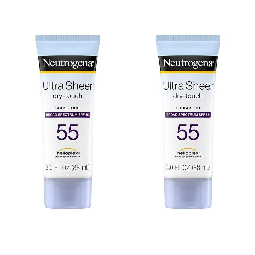 Neutrogena Ultra Sheer Sunscreen 88ml 2-Pack Dry-Touch SPF55