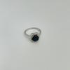 Серебряное кольцо с натуральным сапфиром 2.874ct, фианитами (2119982)