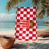 1PC As Monaco Crest Beach Towel - Soft,  Absorbent Microfiber, Lightweight, Ideal for The Beach, Parties, Travel, Camping fan gifts