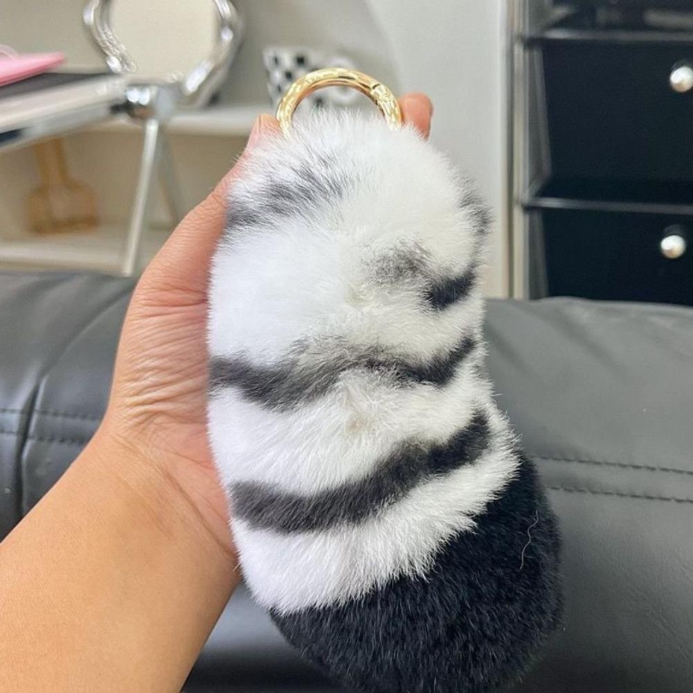 Furry Doll Tiger Paw Fur Keychain Stuffed Animal Plush Cat's Paw Pendant Women/Girls