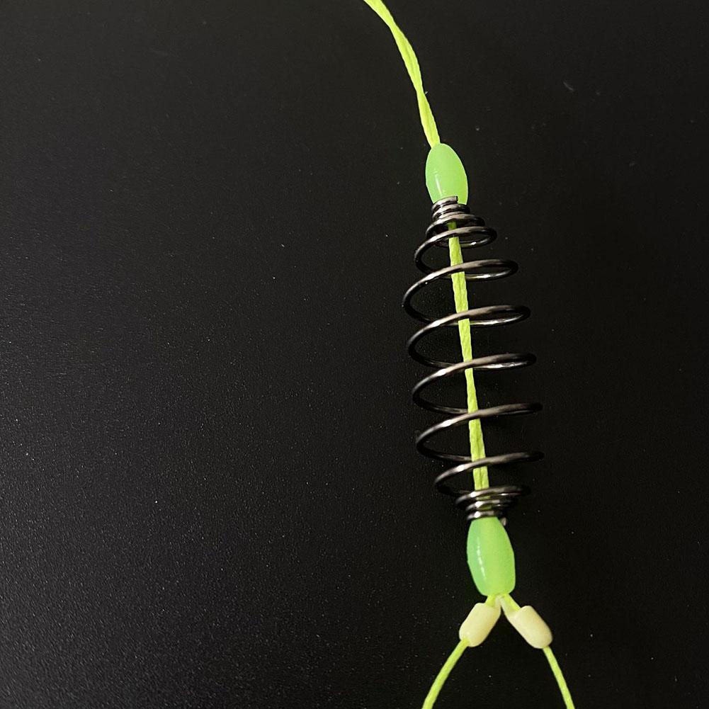 Рыболовные крючки для озер и рек, кормушка для рыбалки, завязанная вручную, 14 см, 1 коробка, не запутывается
