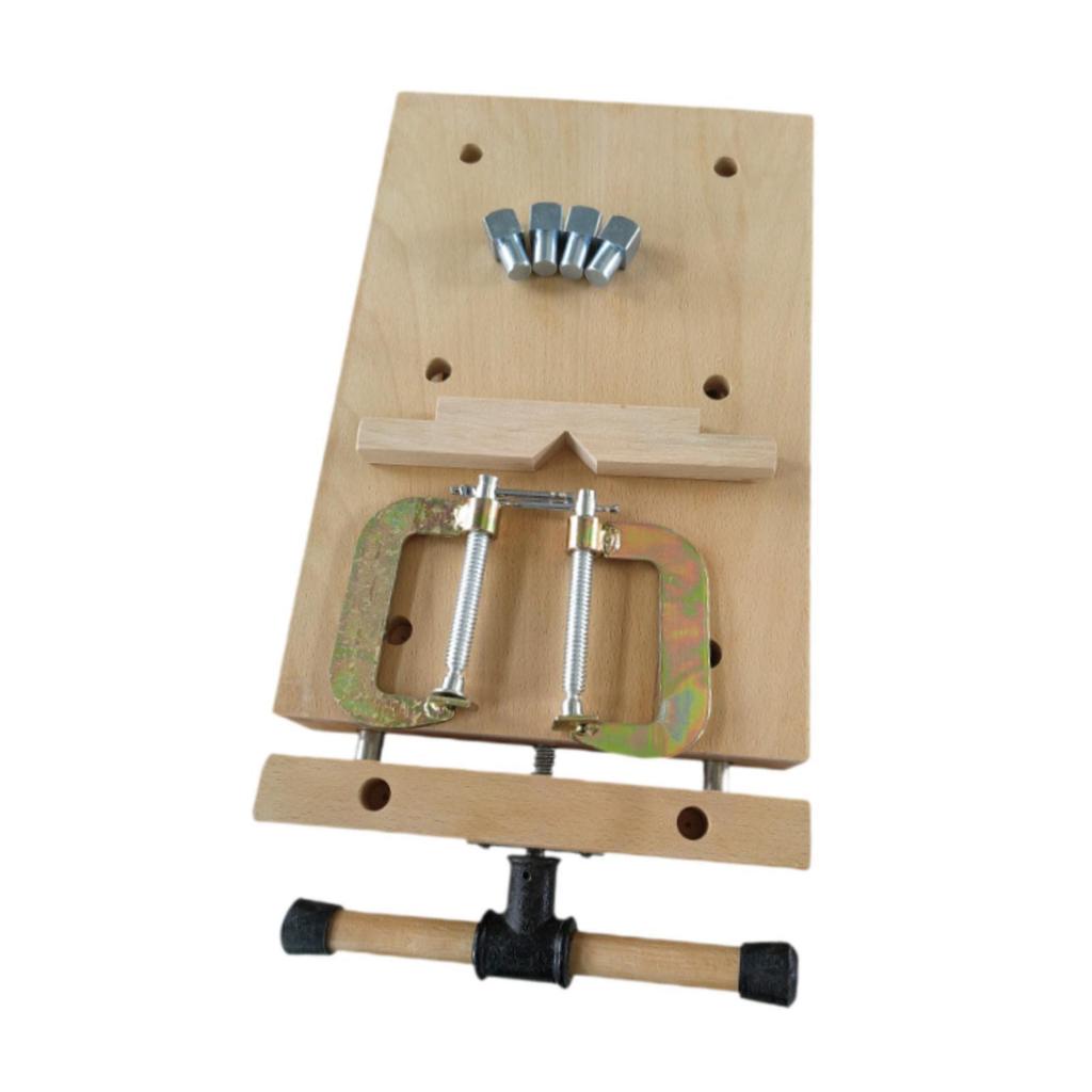 Wood Workbench Work Bench Vise Compact with 4 Dogs and 2 Clips Fixed for Processing