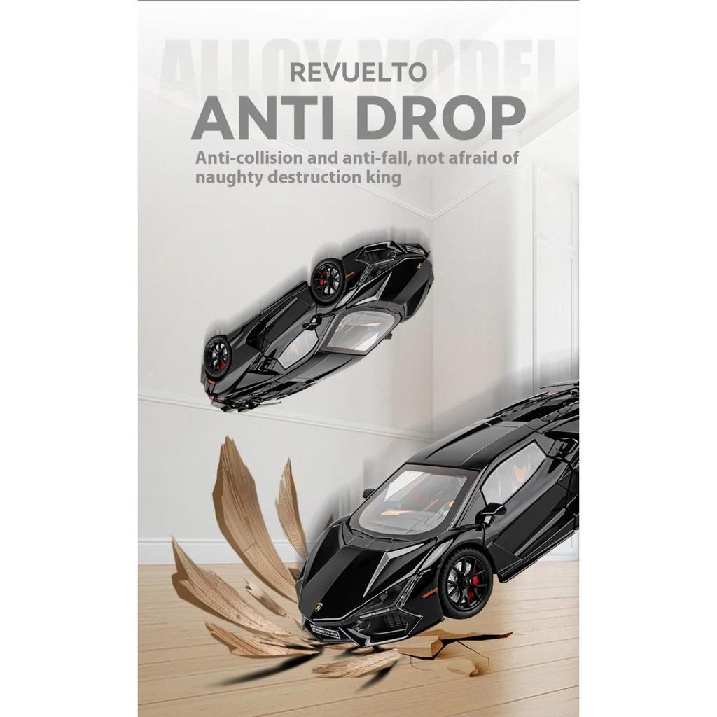 1/24 Lamborghini Revuelto Суперкар Сплав Литье под давлением Модель Детская Игрушка Подарок для Детей Подарок на День Рождения для Мальчиков Коллекция Декор
