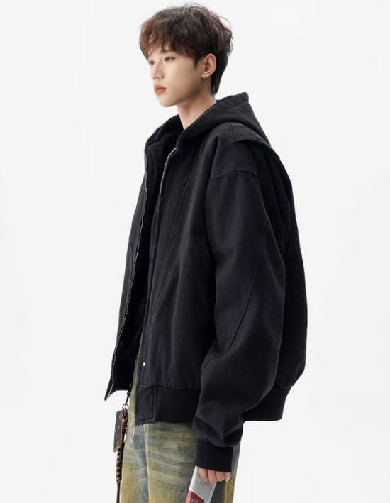 Мужская зимняя рабочая куртка Zuo Shan из плотного стираного велюра, утепленная