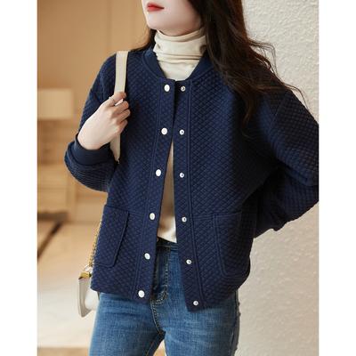 Вафельная бейсбольная форма для женщин на весну и осень Дизайн Ниша Повседневная куртка Кардиган для похудения