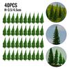 40pc 1:100 Model Trees H 4.5CM 3.5CM For Train Railroad Diorama Wargame Park Landscape Scenery Railroad Decor Building Landscape