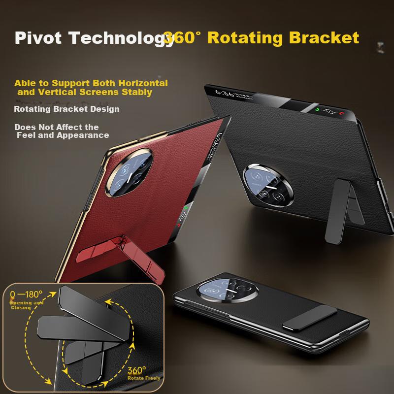 Leather Instantly Becomes A MasterLeather Case for Huawei Mate X6, Collector's Edition Flip Cover Full Coverage Case for Foldable Screen Phones