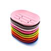 Anti-slip Silicone Soap Stand Draining Soap Box/dish Oval Silicone  Stand Bathroom Soap Box Without Perforation