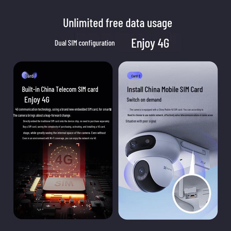 EZVIZ HB90 4G Outdoor Dual-Lens AI Security Camera (CN version)