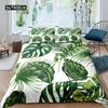 Palm Leaves Duvet Cover King Full Banana Leaves Bedding Set Hawaiian Tropical Leaves Green Branches 2/3pcs Polyester Quilt Cover