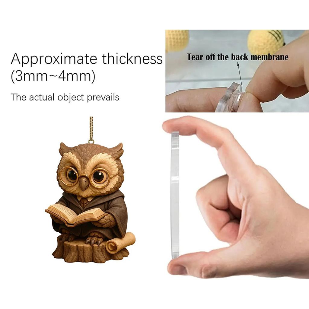 Совиный Адвент-календарь 2025 с плоскими 2D совиными украшениями 24 дня Рождественский календарь обратного отсчета для рождественских украшений, на день рождения г