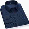 Striped Men Shirts Long Sleeve Regular Fit Classical Male Casual Shirt with Front Pocket