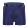 Girls Performance Shorts Sparkling Rhinestones Waistband Figure Skating Dance Gymnastics Bottom
