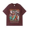 275 GSM Washed T-shirts 100% Cotton One Piece V43 Brook Print Unisex Heavy Cotton T Shirt