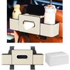 Car Back Seat Organizer With Cup Holder, Car Seat Back Tissue Box And Storage Hook, Multifunctional Car Organizer For Hold Phone,Snacks, Drinks,