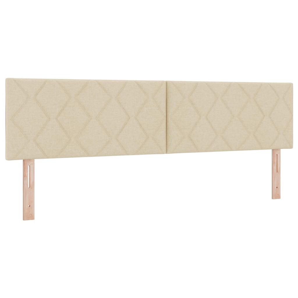 Ottoman Bed with Mattress and Headboard Cream 180 x 200 cm Fabric