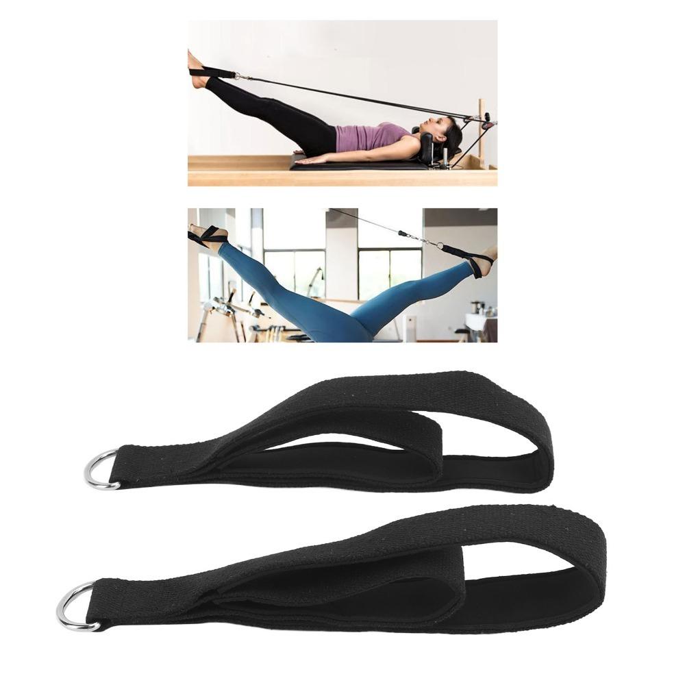2PCS Anti Slip Pilates Double Loop Straps D-Ring Workout Straps Yoga Exercise