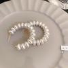 Корейские роскошные серьги-русалки с жемчугом: Элегантные, Высококлассные и Универсальные Заметные Серьги-Пряжки