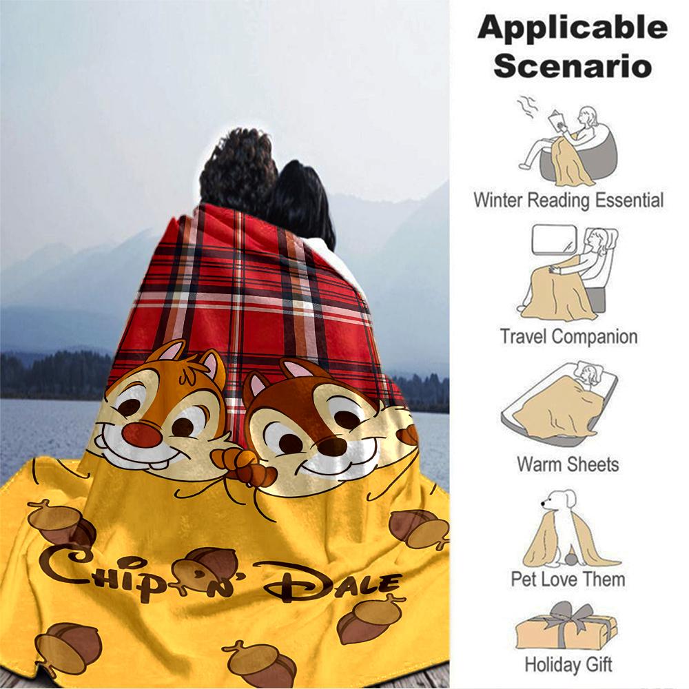 Chip 'N' Dale Adventure Blanket Soft Throw Blanket For Home Bedroom Bed Sofa Travel Office Solid Christmas Blanket