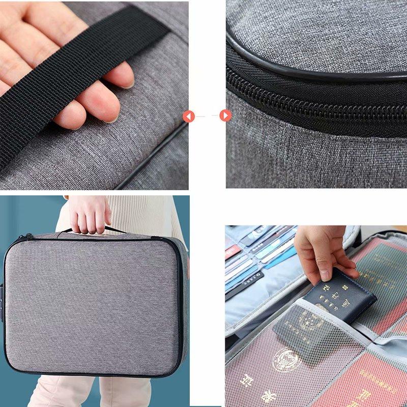 2/3-слойная сумка для документов с паролем Водонепроницаемый органайзер для файлов сертификатов Деловая дорожная сумка Сумка для хранения багажа Чемодан Дорожная сумка Сумочка