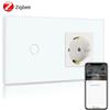 Европейский стандартный умный переключатель Zigbee с дизайном «Граффити», стеклянной панелью и поддержкой голосового помощника Alice