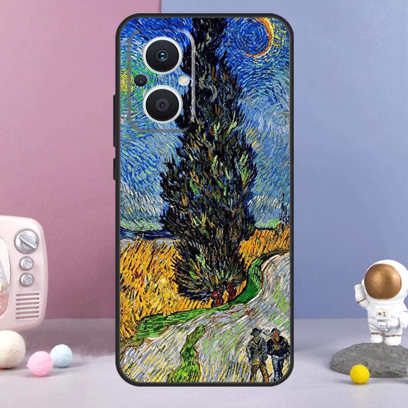 Картины Звездная ночь Ван Гог Чехол Для OPPO Reno 13 F 11F 12F 14F 10 11 12 14 Pro 7 8 Lite Чехол OPPO Find X6 X5 X8 X9 Pro