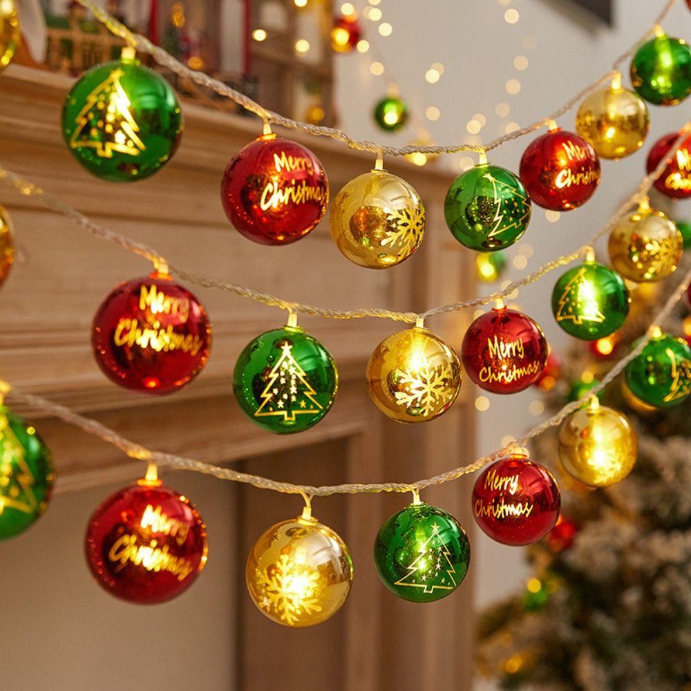 Cosy Christmas Tree Led Fairy Lights Hanging Plastic Colorful Christmas Ball  Living Room