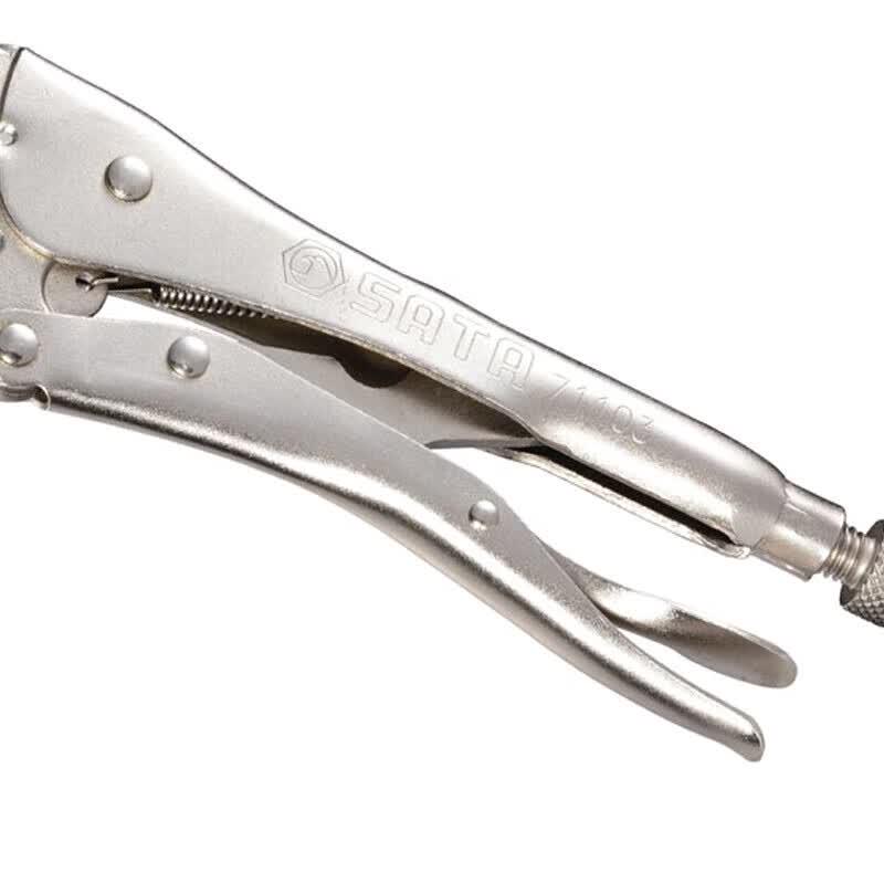 Зажимные клещи SATA 71102 с круглыми губками и кусачками
