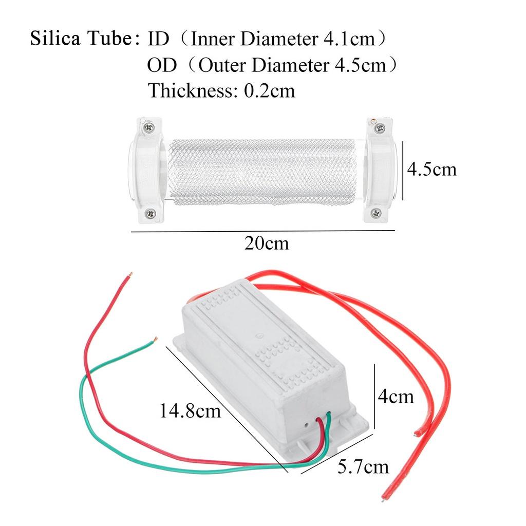 10G/15G/20G DIY Генератор озона с силиконовой трубкой Озонизатор для очистки воздуха AC220V 148x57x40мм