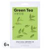 Airy Adhesive Sheet Mask Green Tea, 1 Pack, 6 Pieces