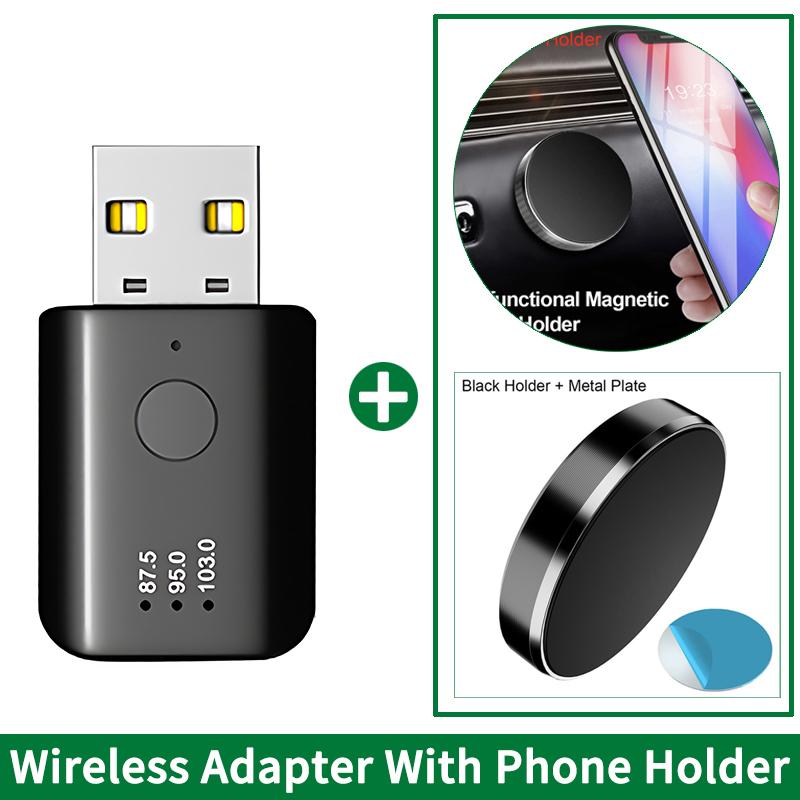 Bluetooth 5.4 FM-передатчик с микрофоном, громкая связь, беспроводной USB-адаптер, стереозвук без потерь, аудиоприемник для автомобильного FM-радио