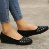 Spring and Autumn Footwear Comfortable Frosted Round Head Flat Bottom and Round Head Plus Size Shoes Women's Shoes