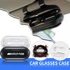 Car Glasses Holder Box Sunglasses Storage Case Visor Clip Card Organizer For AMG C500 C200 C300 A B C E GLA CLA GLK GL ML GLE W204 W205