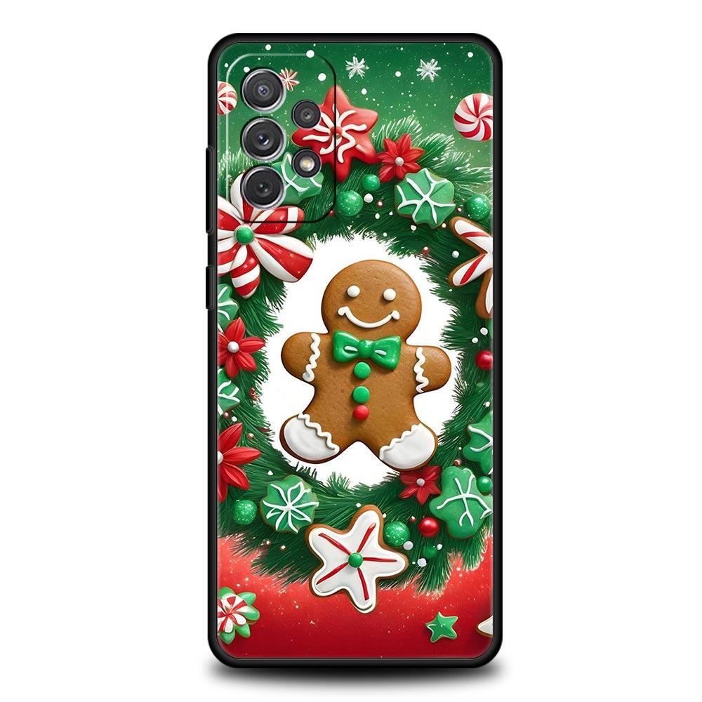 Чехол для телефона на Новый год и Рождество для Samsung Galaxy A55 A35 A17 A07 A15 A13 A25 A51 A71 A72 A73 A32 A52 A52S A41 5G Мягкий корпус из ТПУ