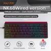 Новая механическая клавиатура Ajazz Nacodex Nk68 Клавиши Terrain RGB-подсветка 68 клавиш Проводная игровая офисная клавиатура с проводным подключением