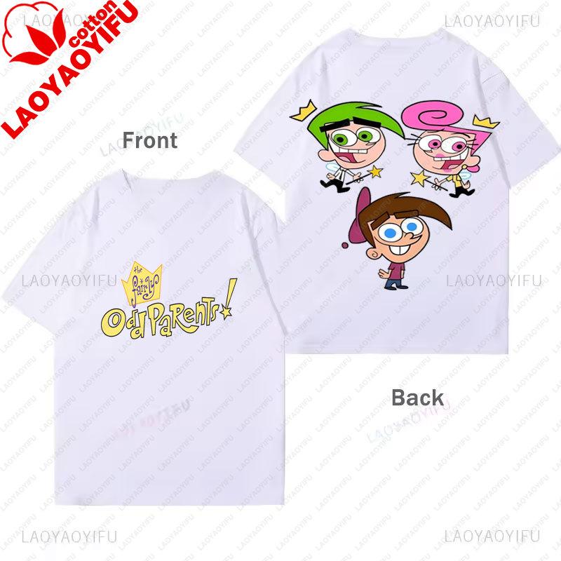 New Style Cartoon TShirt The Fairly Odd Parents Printed Tops Summer Short Sleeve Camisetas Nostalgia Retro Street Fashion Tees