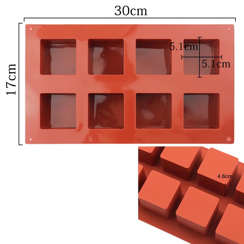 3D Mousse Cake Baking Mold Heart Cheesecake Dessert Diamond Monoporcji Silicone Mould Candle Soap Making Supplies Pastry Tools