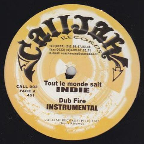 12inch Record INDIE / NOMAD TOM; ONE VIBE - Tout Le Monde Sai; Dub Fire / Ma So CALL002 Calijah Records 2002 Europe Reggae, Ska & Dub